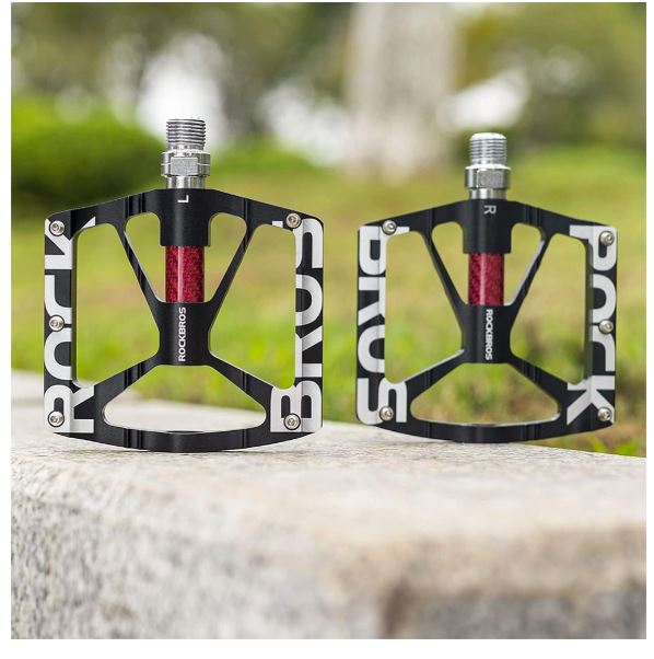 Rockbros 37213071001 Aluminum Alloy Bicycle Pedal Set - Black