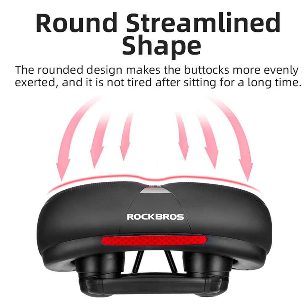 Rockbros AQ-6090R velosipēda sēdeklis, melns/sarkans