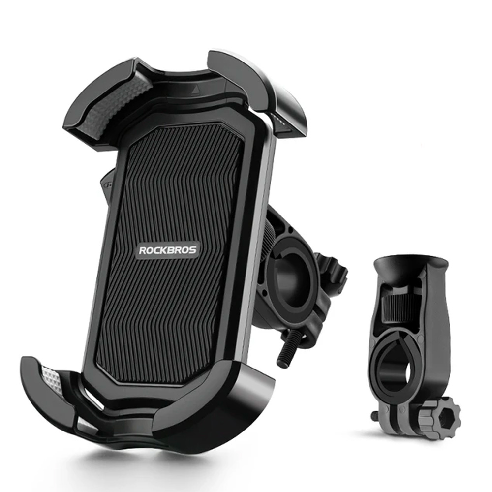 Rockbros 25210032001 Bike / Motorcycle Phone Holder for Handlebars, Black