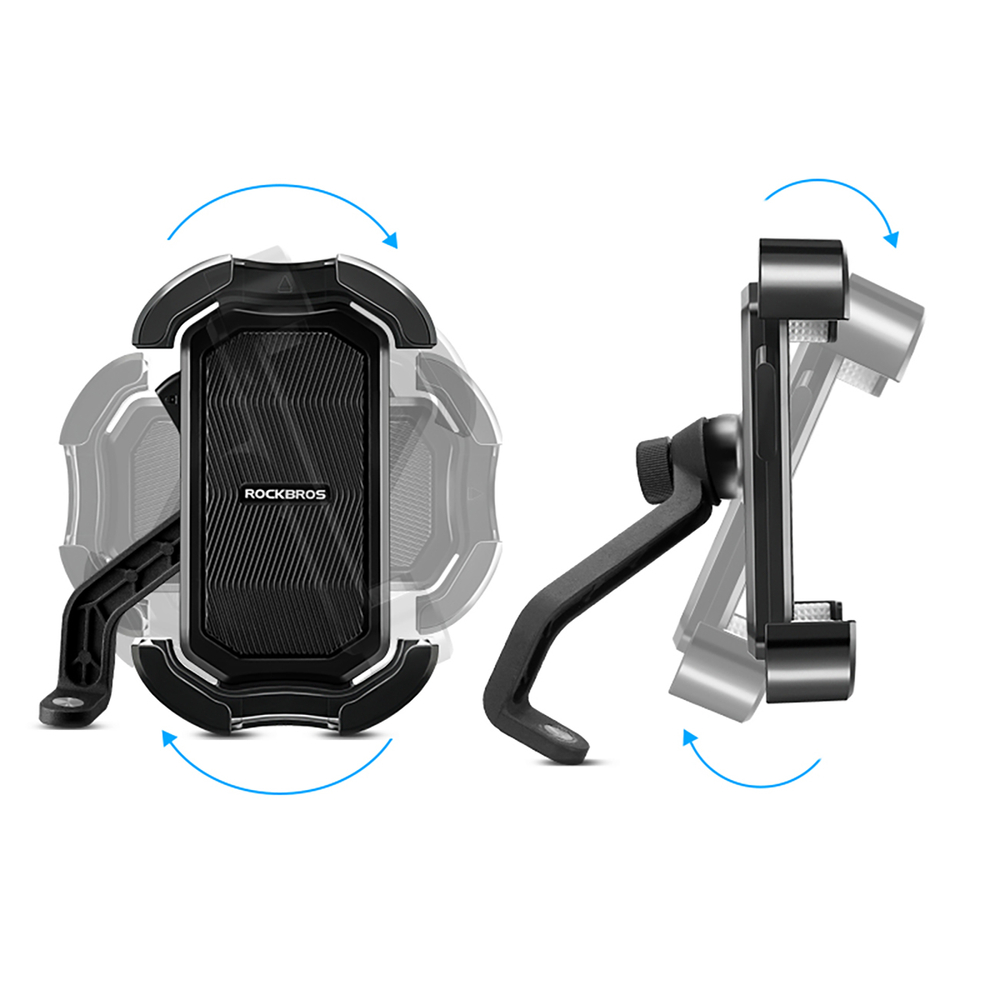 Rockbros 25210032001 Bike / Motorcycle Phone Holder for Handlebars, Black