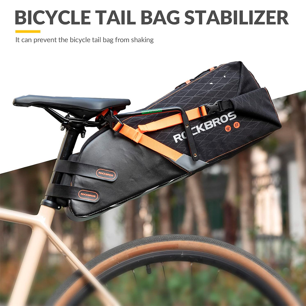 Rockbros 31210013001 Multifunctional Saddle Bag Stabilizer & Bottle Cage Mount, Black