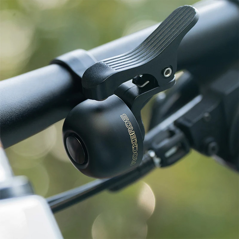 Rockbros 34210007001 Bicycle Bell for Left Handlebar Side, Black