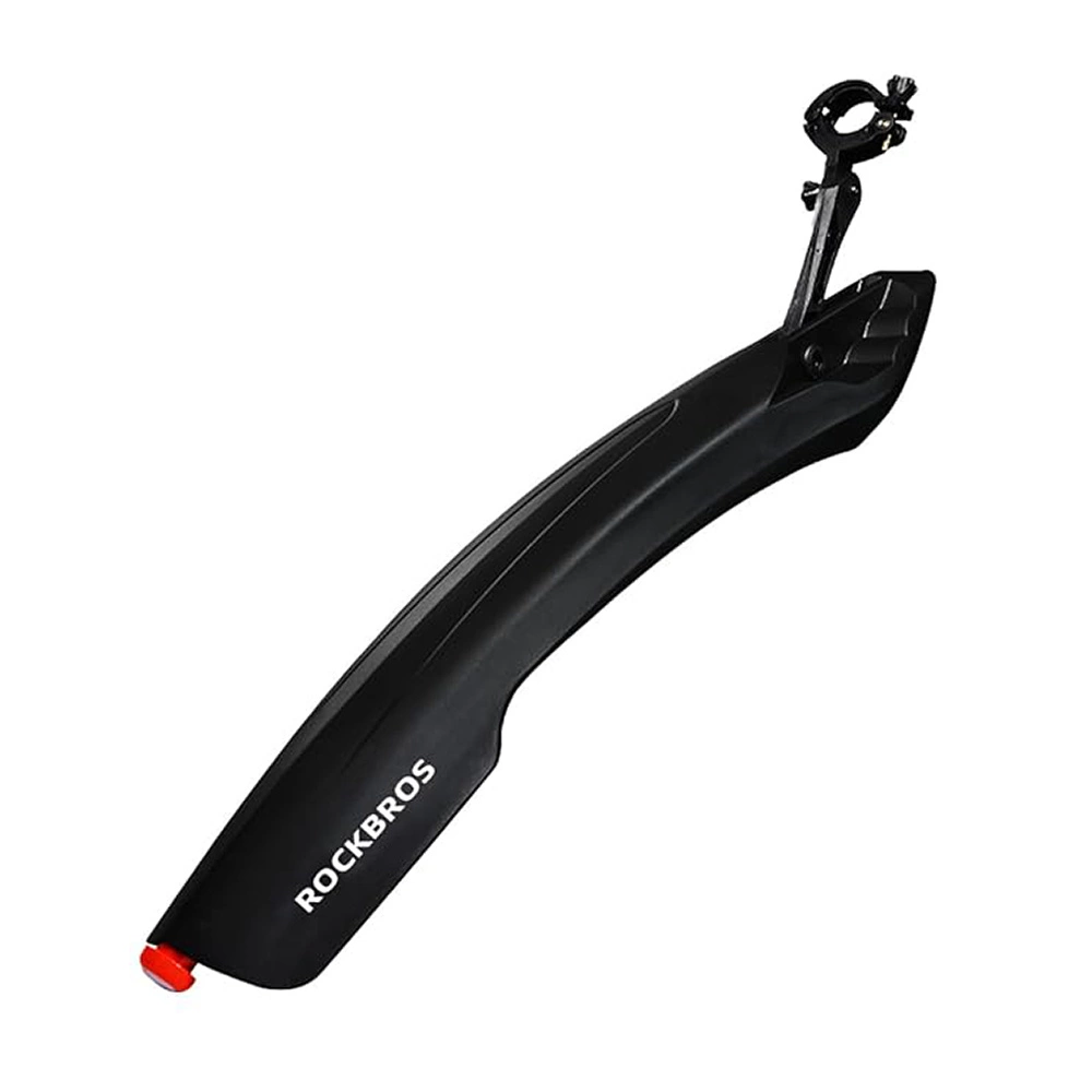 Rockbros DNB8001 Mudguard with Red LED Light, Black