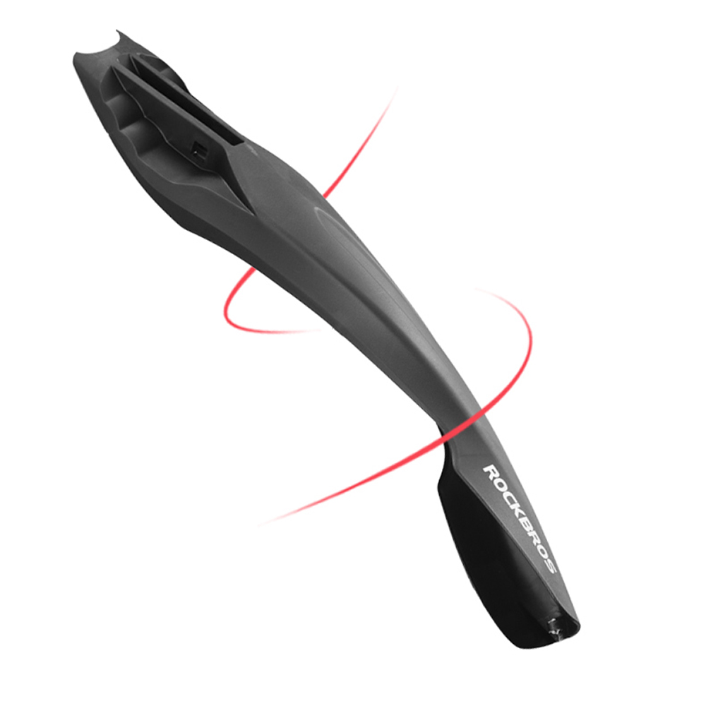 Rockbros DNB8001 Mudguard with Red LED Light, Black
