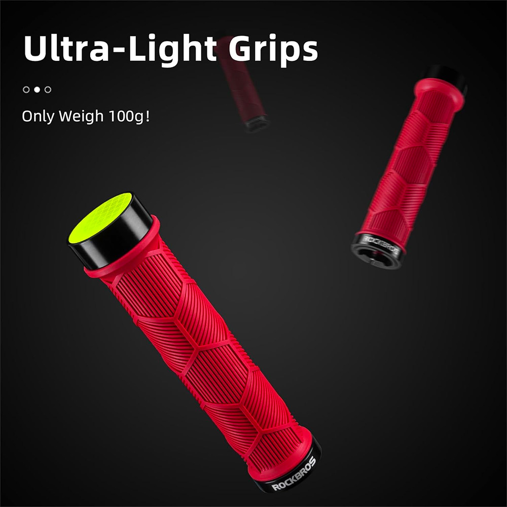 Rockbros Bicycle Grips with Reflector 40720007002, Red