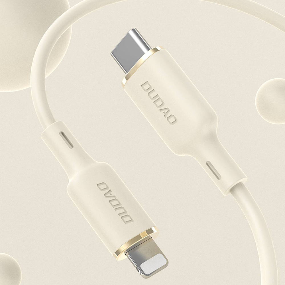 Dudao L7SF 2in1 kabelis USB-C uz USB-C / Lightning 100W 1.2m, bēšs