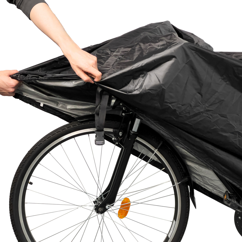 Ūdensizturīgs velosipēda pārvalks, L izmērs, melns