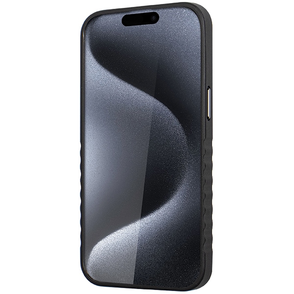Audi iPhone 15 Pro Max Case Genuine Leather MagSafe, Black/Red