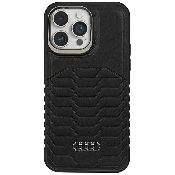 Apple iPhone 14 Pro 6.1'' Audi Synthetic Leather MagSafe Case Cover, Black