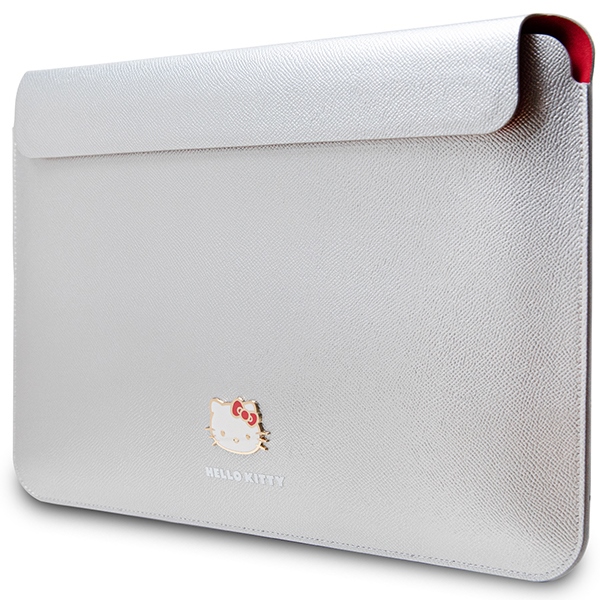 Hello Kitty 14\" Laptop Sleeve Metal Logo, Silver