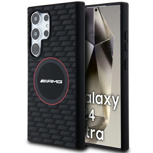 Samsung Galaxy S24 Ultra (SM-S928) AMG Silicone Carbon Pattern MagSafe Case Cover, Black | Telefona Maciņš Vāks...