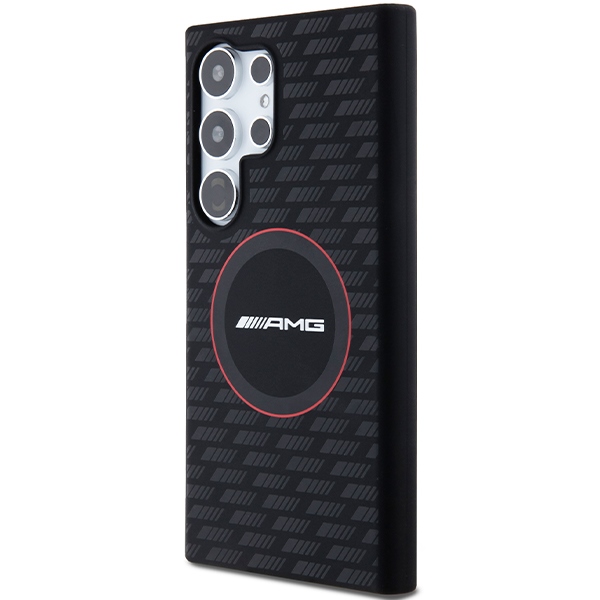 Samsung Galaxy S24 Ultra (SM-S928) AMG Silicone Carbon Pattern MagSafe Case Cover, Black