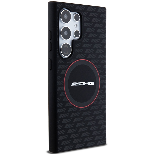 Samsung Galaxy S24 Ultra (SM-S928) AMG Silicone Carbon Pattern MagSafe Case Cover, Black