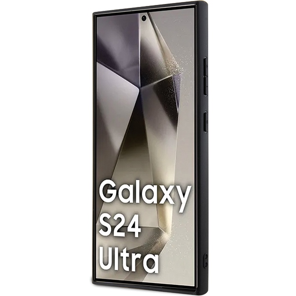 Чехол Ferrari для Samsung Galaxy S24 Ultra Carbon Stitched Bottom, черный