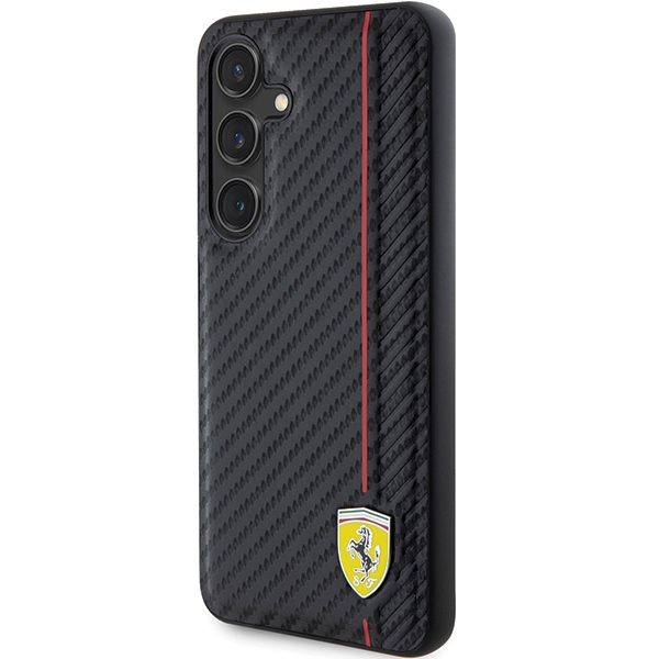 Ferrari Samsung Galaxy S24 Case Carbon Printed Line, Black