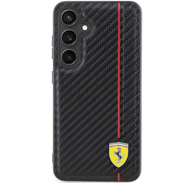Ferrari Samsung Galaxy S24 Case Carbon Printed Line, Black
