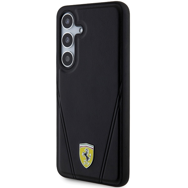 Ferrari Samsung Galaxy S24 Case Hot Stamp V Lines MagSafe, Black