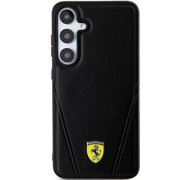 Ferrari Samsung Galaxy S24 Case Hot Stamp V Lines MagSafe, Black