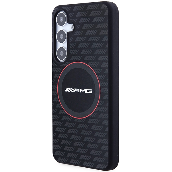 Mercedes AMG Samsung Galaxy S24+ Case Silicone Carbon Pattern MagSafe, Black