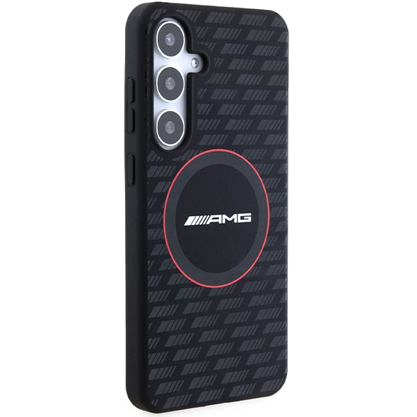 Mercedes AMG Samsung Galaxy S24+ Case Silicone Carbon Pattern MagSafe, Black