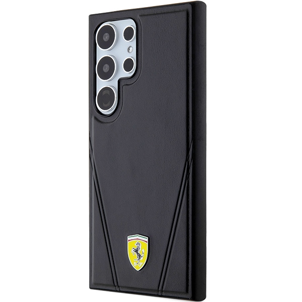 Ferrari Samsung Galaxy S24 Ultra Case Hot Stamp V Lines MagSafe, Black
