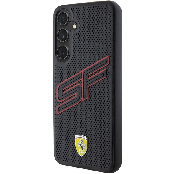 Ferrari Samsung Galaxy S24 Case Big SF Perforated, Black