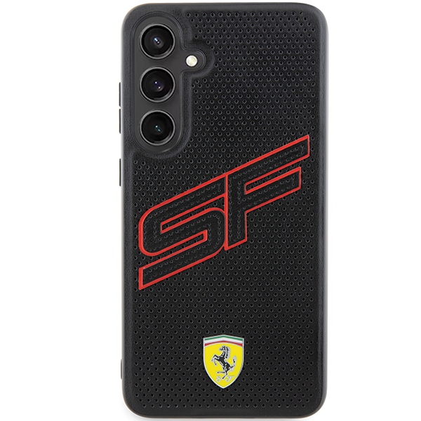Ferrari Samsung Galaxy S24 Case Big SF Perforated, Black