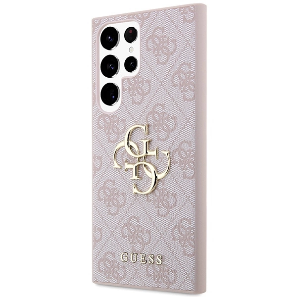 Samsung Galaxy S24 Ultra (SM-S928) Guess 4G Big Metal Logo Case Cover, Pink | Чехол Кейс Бампер...