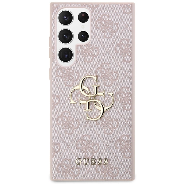 Samsung Galaxy S24 Ultra (SM-S928) Guess 4G Big Metal Logo Case Cover, Pink | Чехол Кейс Бампер...
