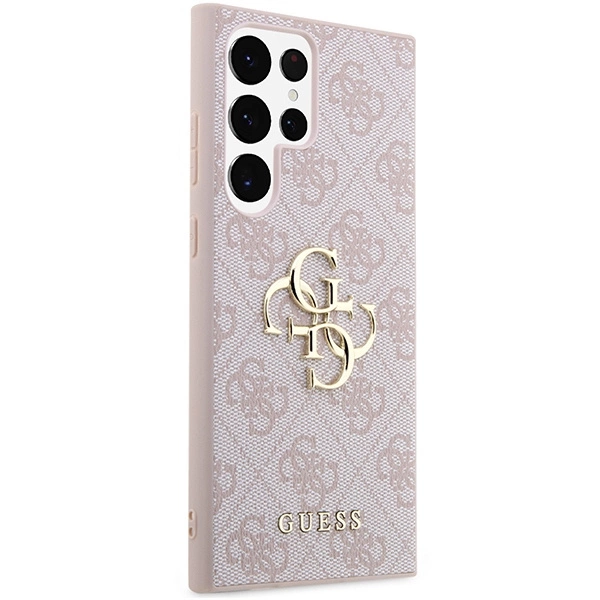 Samsung Galaxy S24 Ultra (SM-S928) Guess 4G Big Metal Logo Case Cover, Pink | Чехол Кейс Бампер...