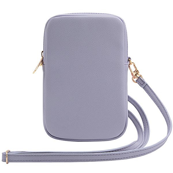 Guess ZIP Leather Triangle Phone Bag, Purple