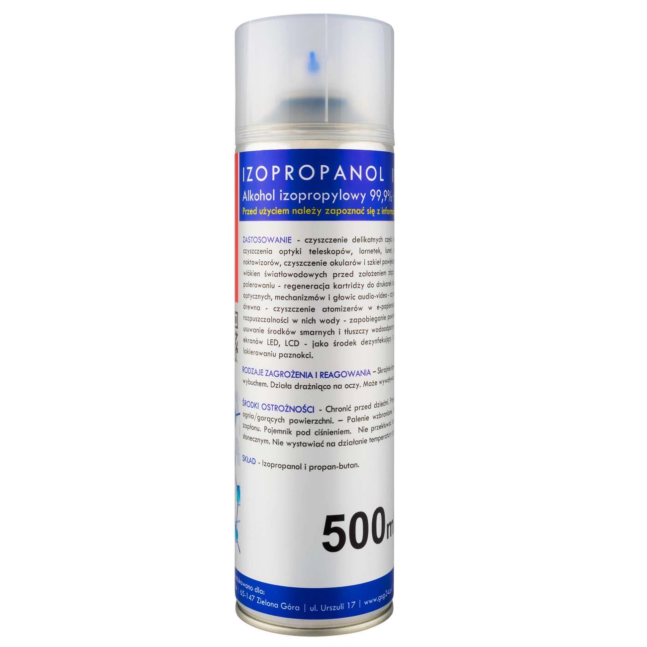 Изопропиловый спирт Изопропанол IPA I-MAX 99,9% Спрей 500ML