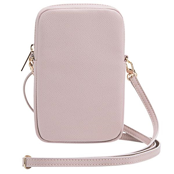Guess Phone Bag ZIP Leather Triangle, Pink