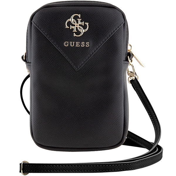 Guess Zip Triangle 4G Phone Bag, Black