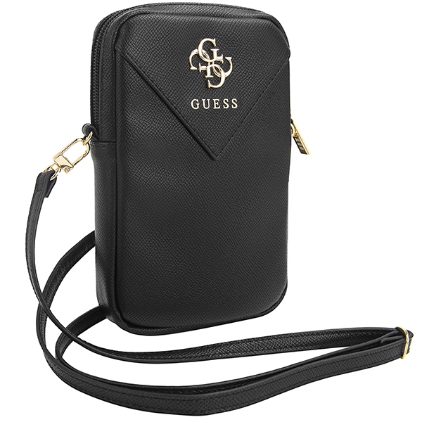 Guess Zip Triangle 4G Phone Bag, Black