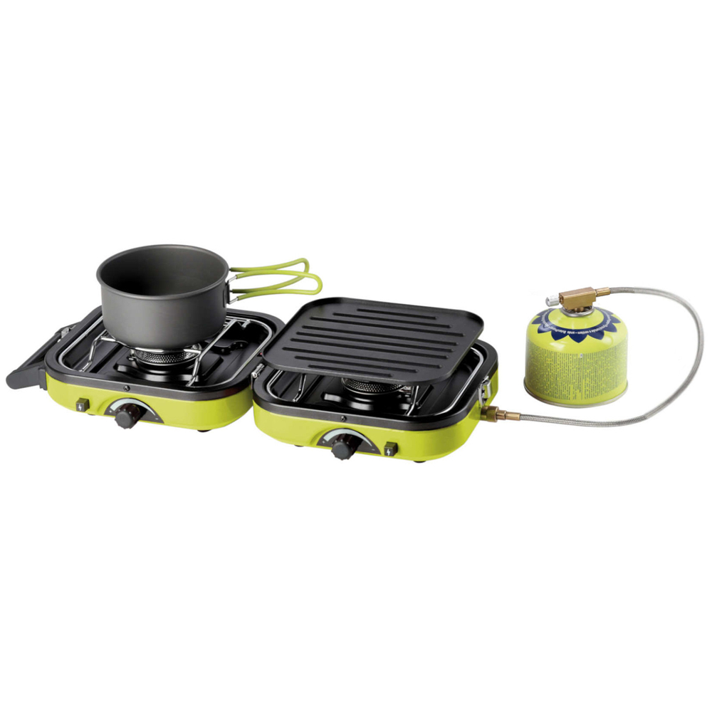 Meva DUAL COMPACT Double Camping Stove with Grill