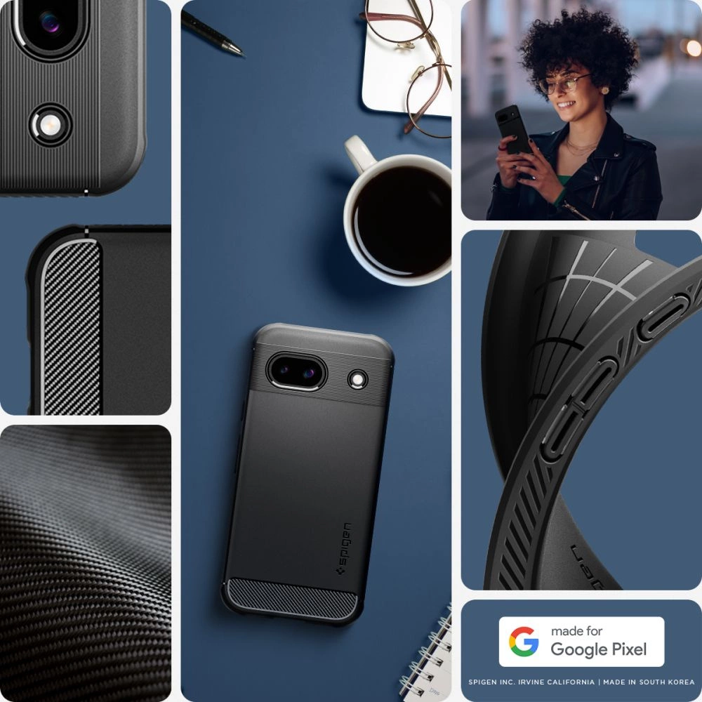 Spigen Rugged Armor case for Google Pixel 8A - matte black