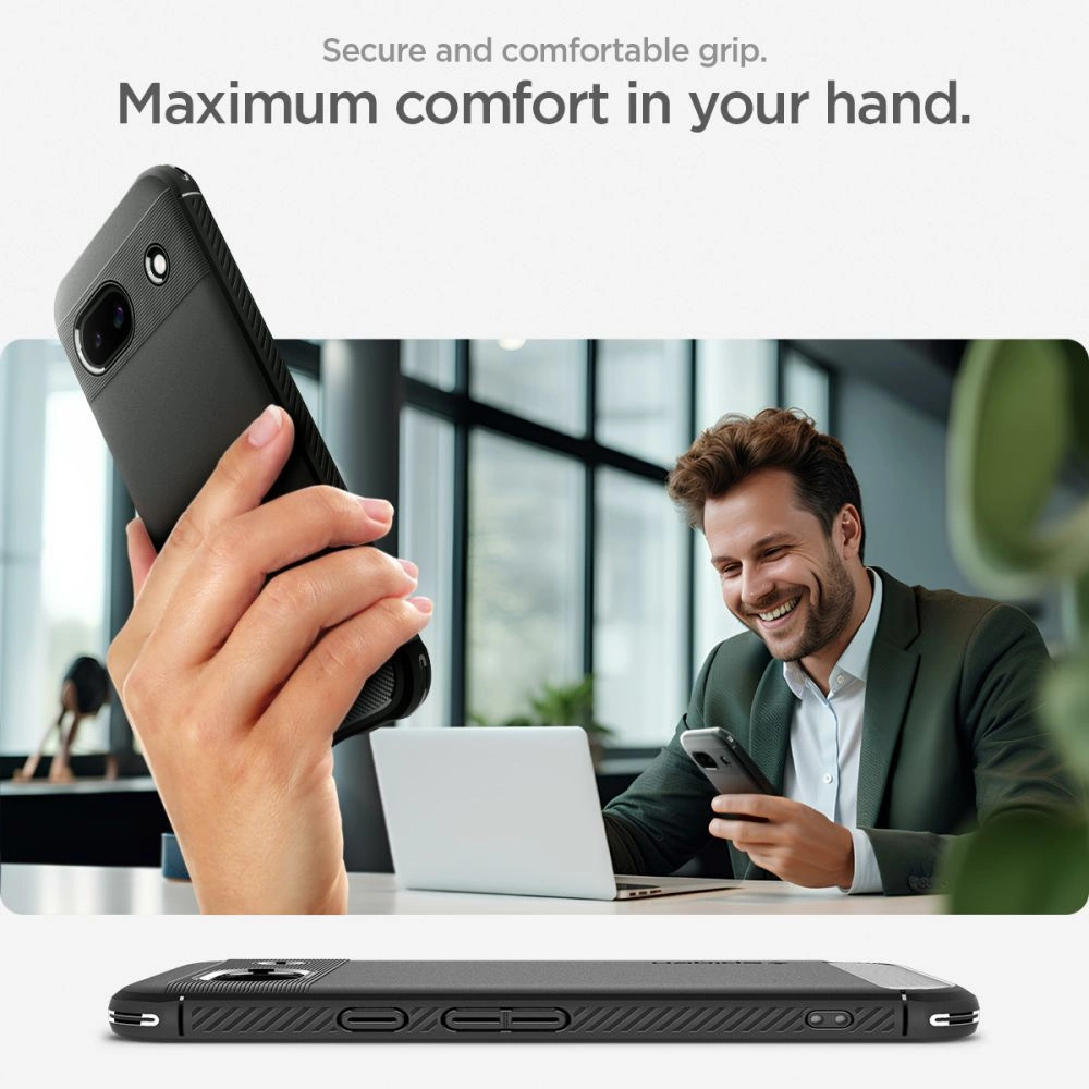 Spigen Rugged Armor case for Google Pixel 8A - matte black