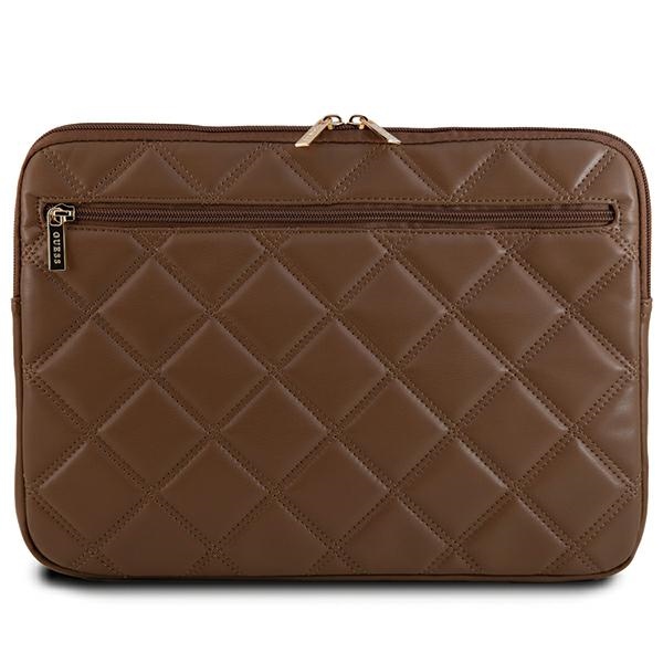 Чехол для ноутбука 14\" Guess Quilted 4G, коричневый