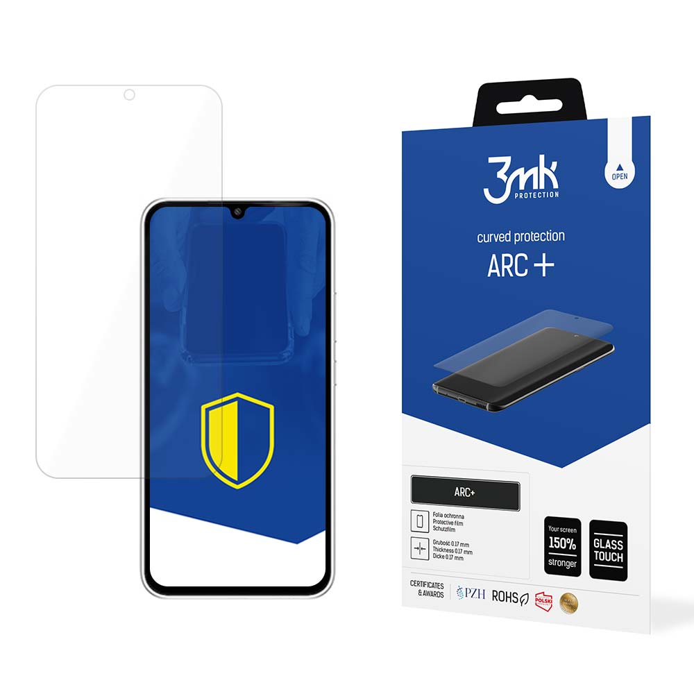 Samsung Galaxy A35 ( SM-A356E/DS ) / A55 ( SM-A556B/DS ) 3MK ARC+ Protective Film Rounded Fullscreen Protector