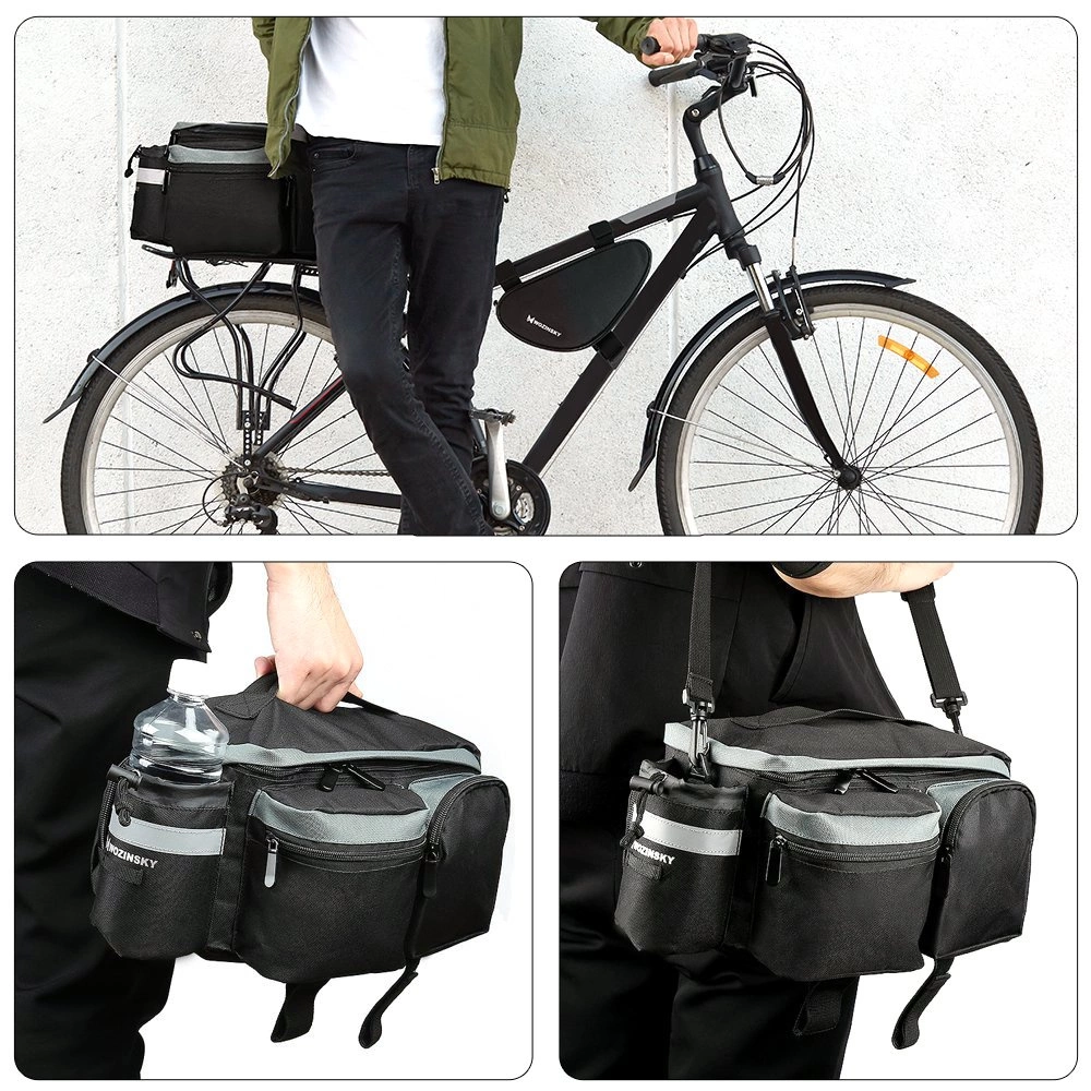 Wozinsky velosipēda somiņa ar plecu siksnu 6l melna (WBB3BK) | bike carrier bag with shoulder strap black