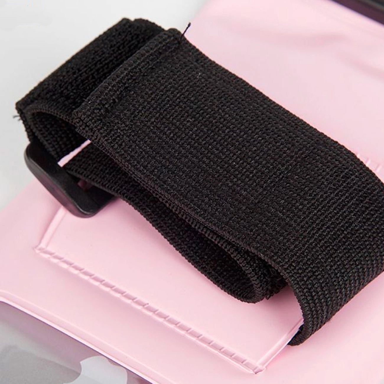 PVC ūdensnecaurlaidīgs aproces telefona futrālis - melns | waterproof armband phone case black