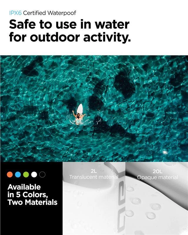 Spigen Aqua Shield A630 сумка водонепроницаемая 20 л + 2 - белый