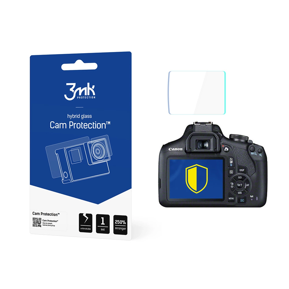 3mk Cam Protection Hybrid Glass for Canon EOS 2000D