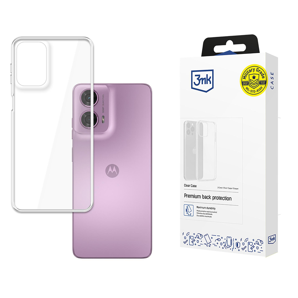 Motorola Moto G24 3MK Clear Case Cover, Transparent