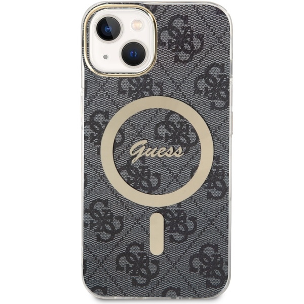 Guess iPhone 14 Case 4G MagSafe, Black