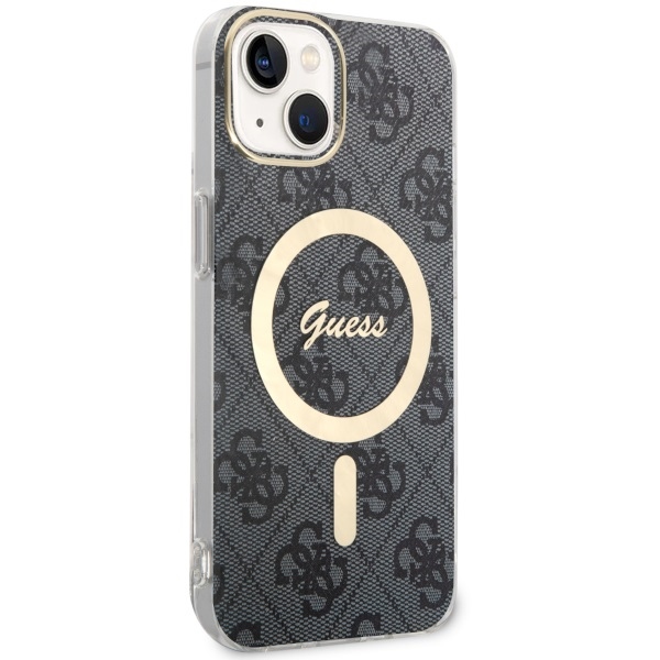 Guess iPhone 14 Case 4G MagSafe, Black