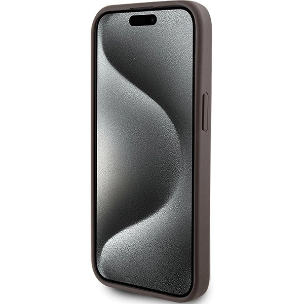 Guess 4G Stripe Collection case for iPhone 15 / 14 / 13 - brown