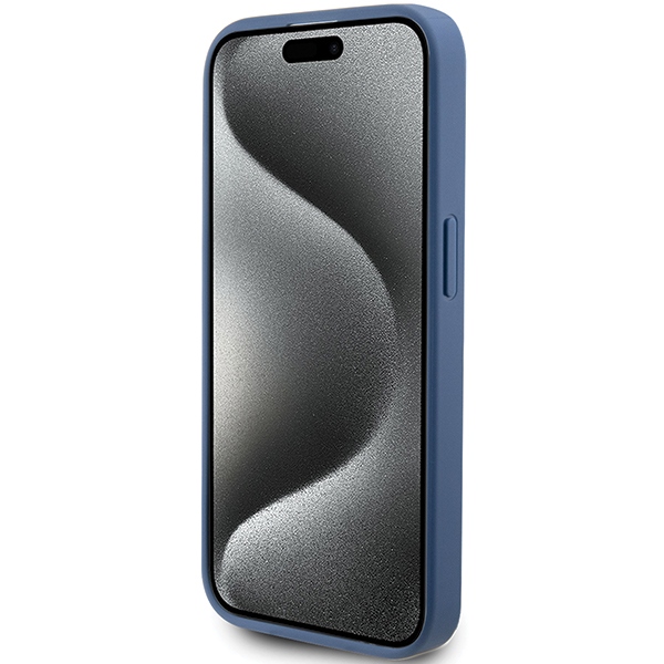 Guess iPhone 15 Pro Case 4G Stripe Collection, Blue