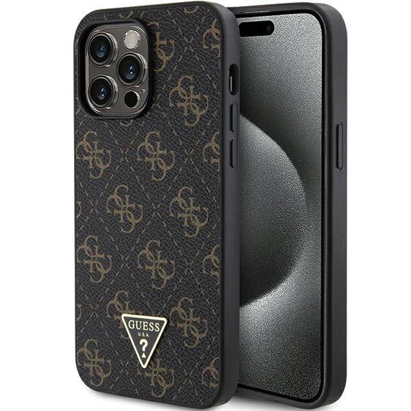Guess GUHCP15XPG4GPK iPhone 15 Pro Max 6.7\" black/black hardcase 4G Triangle Metal Logo